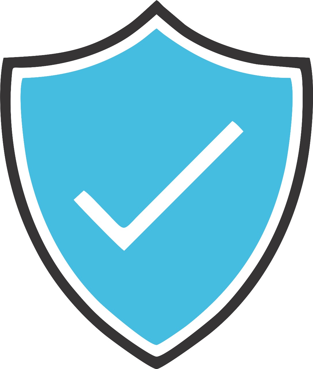 escudo com simbolo de certo